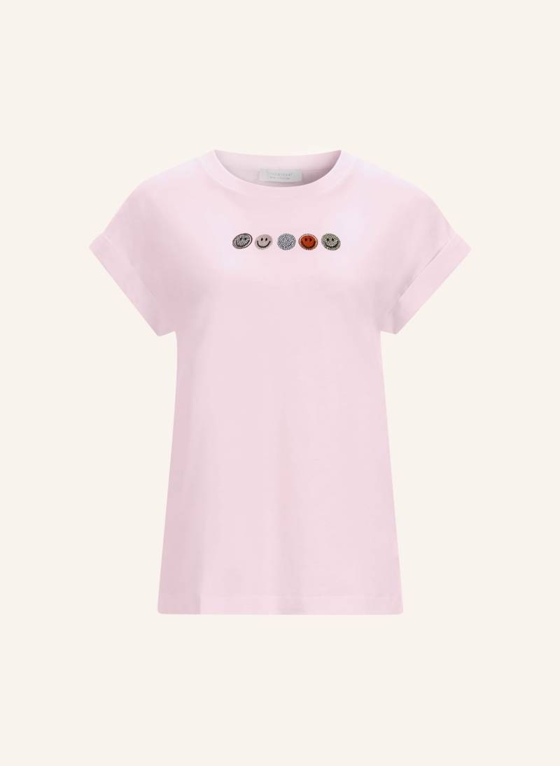 Rich&Royal T-Shirt Boyfriend Mit Schmucksteinen rosa von rich&royal