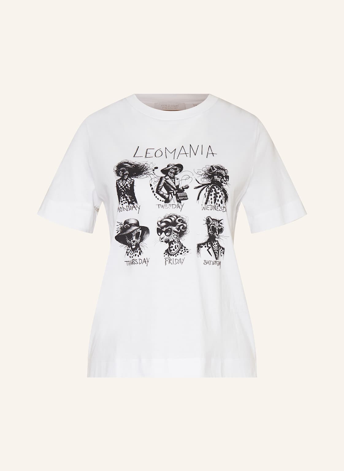 Rich & Royal T-Shirt Mit Schmucksteinen weiss Rich & Royal T-Shirt Mit Schmucksteinen weiss von Rich & Royal
