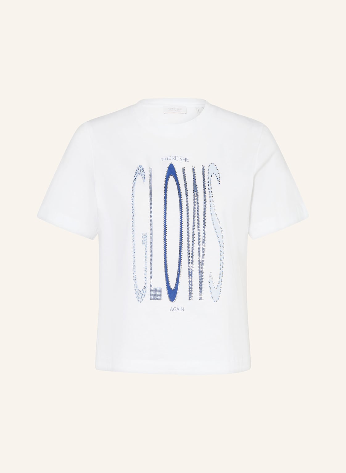 Rich & Royal T-Shirt Mit Schmucksteinen weiss Rich & Royal T-Shirt Mit Schmucksteinen weiss von Rich & Royal