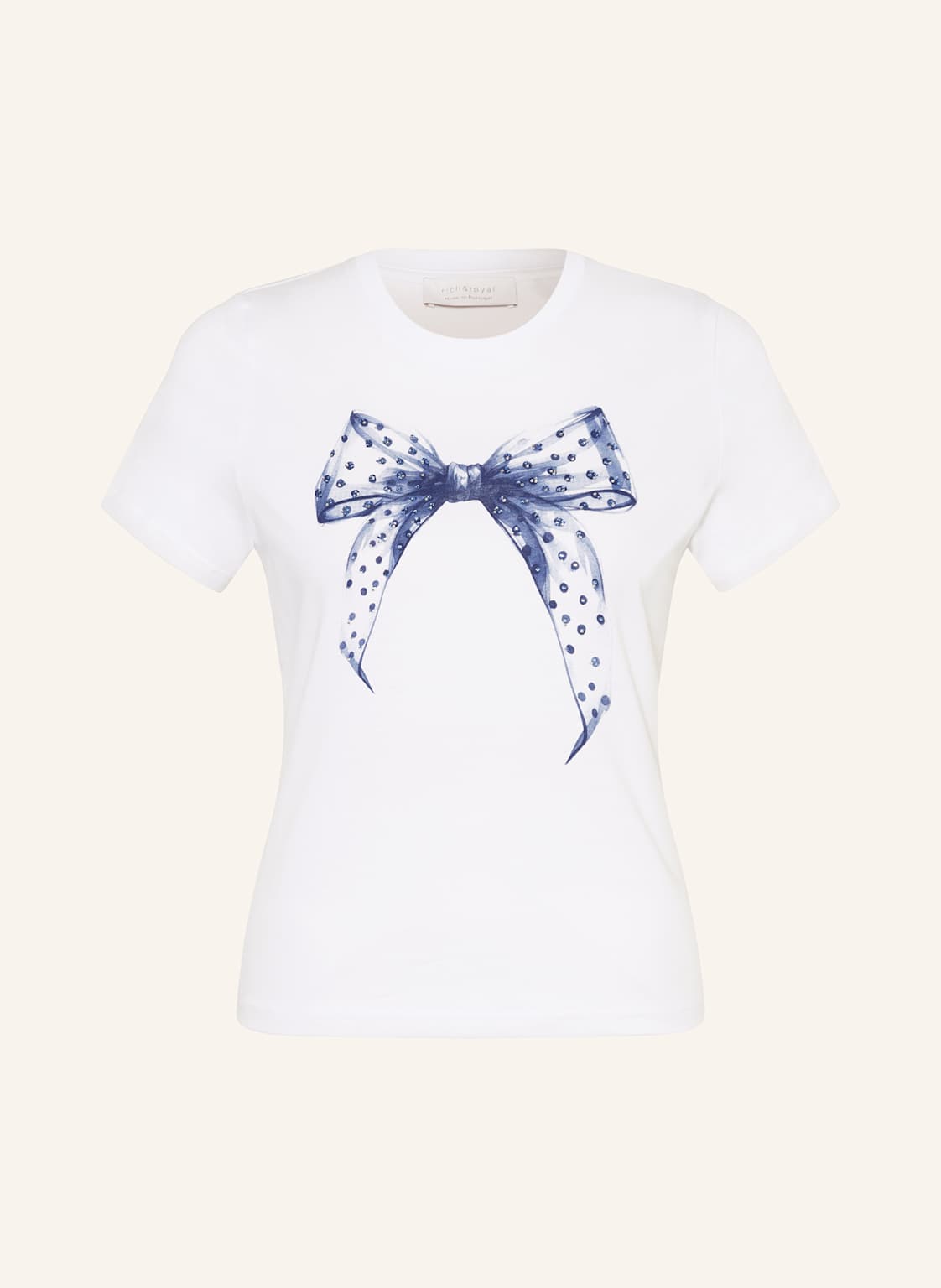 Rich & Royal T-Shirt Mit Schmucksteinen weiss Rich & Royal T-Shirt Mit Schmucksteinen weiss von Rich & Royal