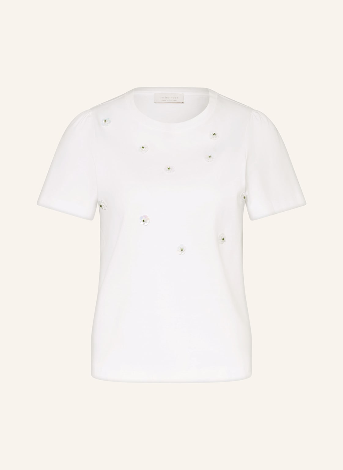 Rich & Royal T-Shirt Mit Schmucksteinen weiss Rich & Royal T-Shirt Mit Schmucksteinen weiss von Rich & Royal