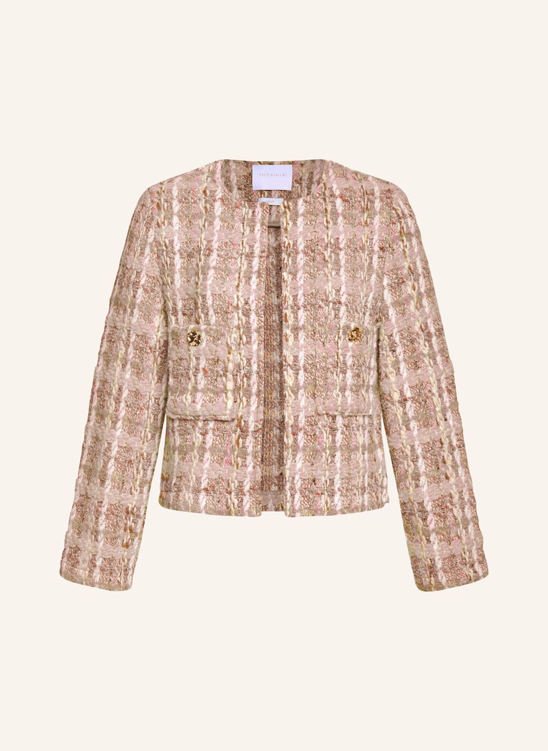 Rich&Royal Tweed-Jacke rosa von rich&royal