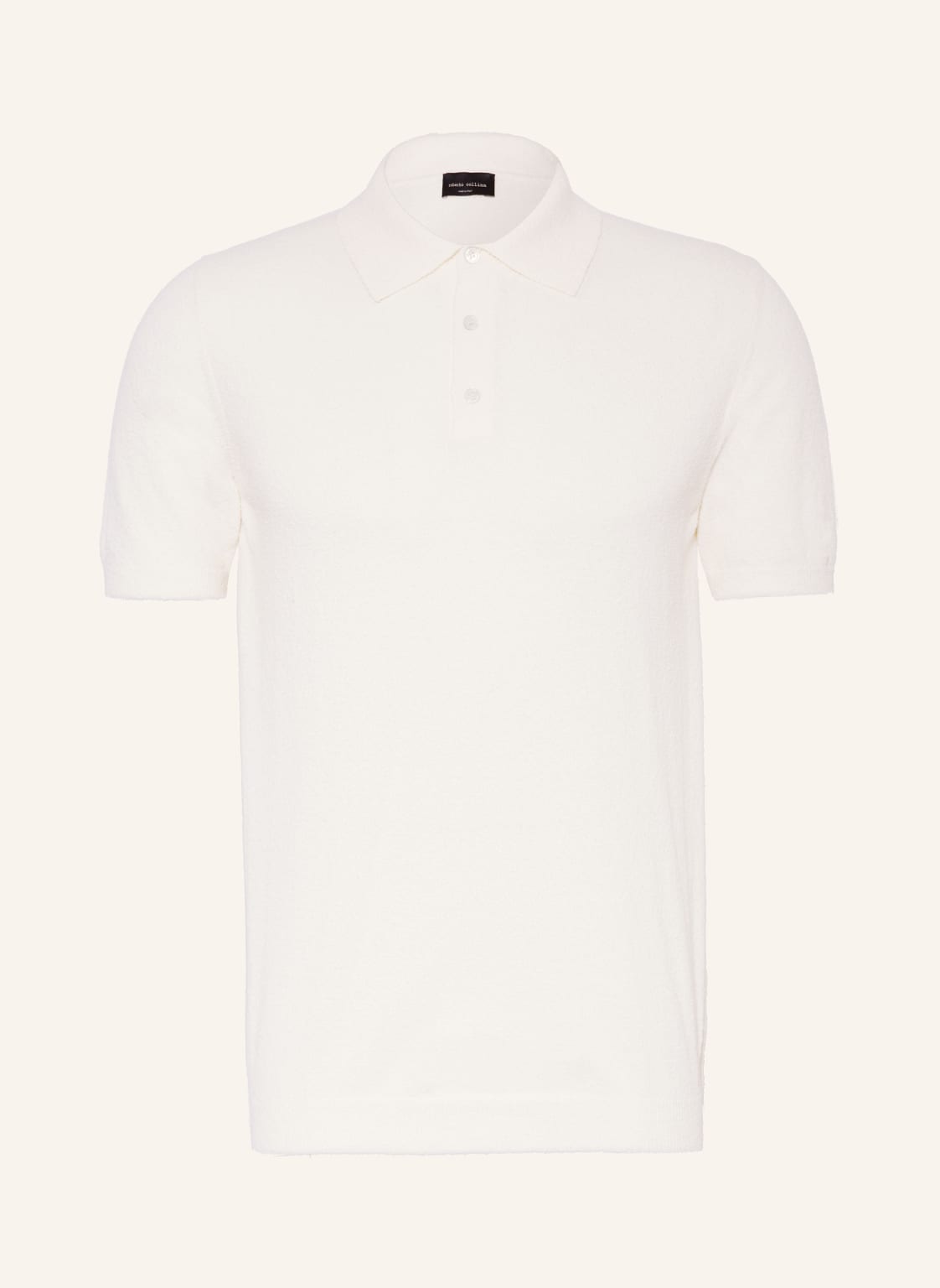 Roberto Collina Frottee-Poloshirt weiss von roberto collina