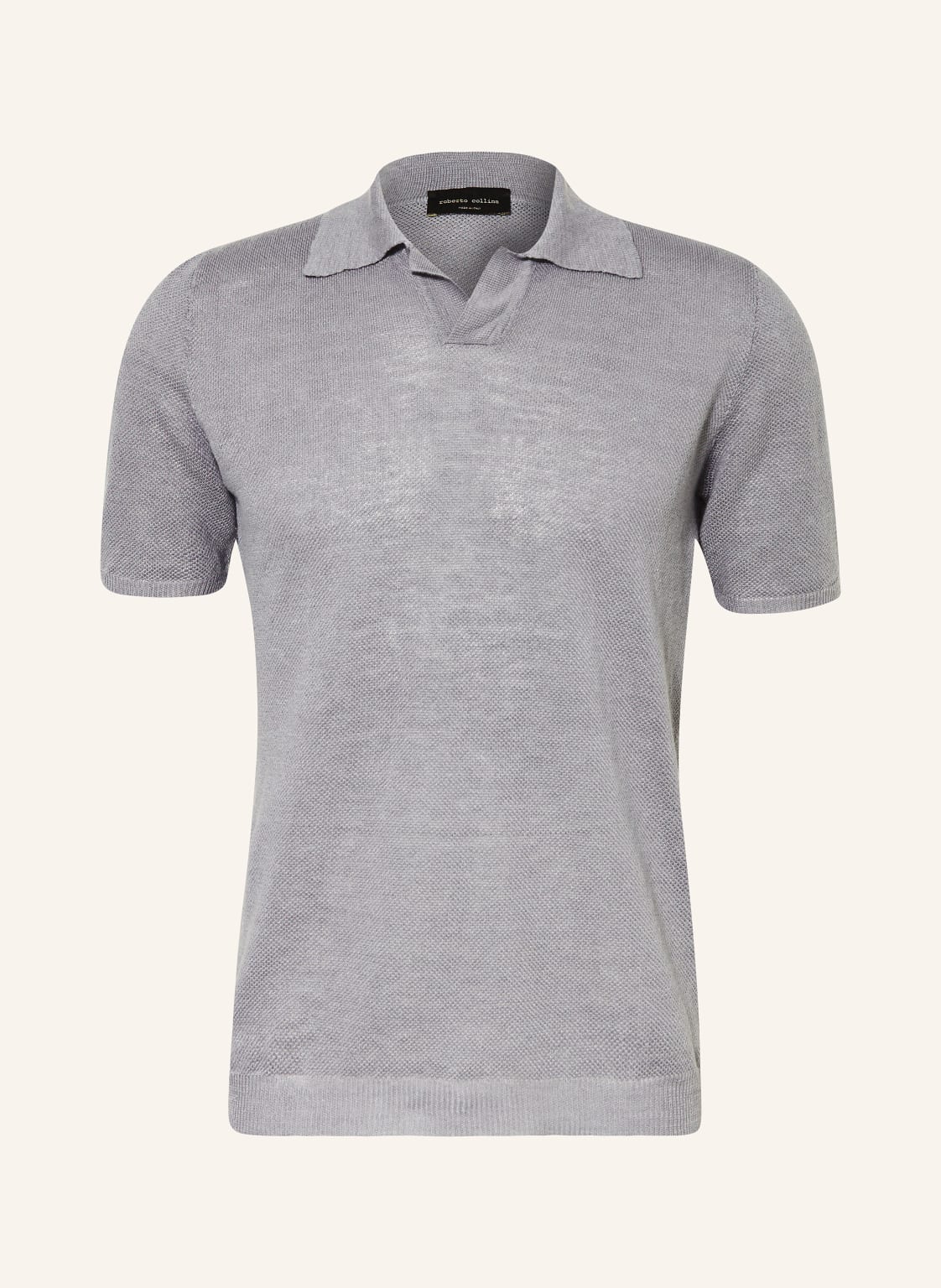 Roberto Collina Strick-Poloshirt Aus Leinen grau von roberto collina