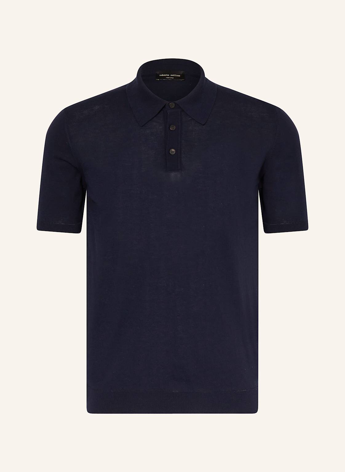 Roberto Collina Strick-Poloshirt blau von roberto collina