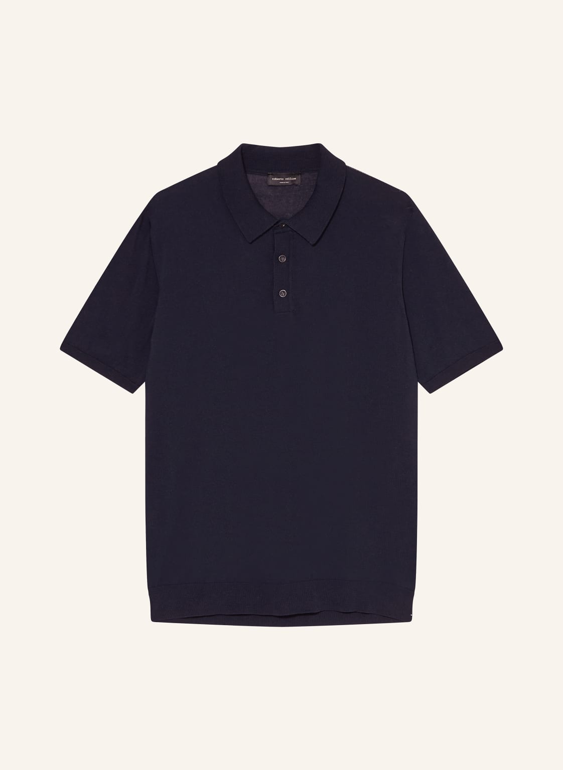 Roberto Collina Strick-Poloshirt blau von roberto collina