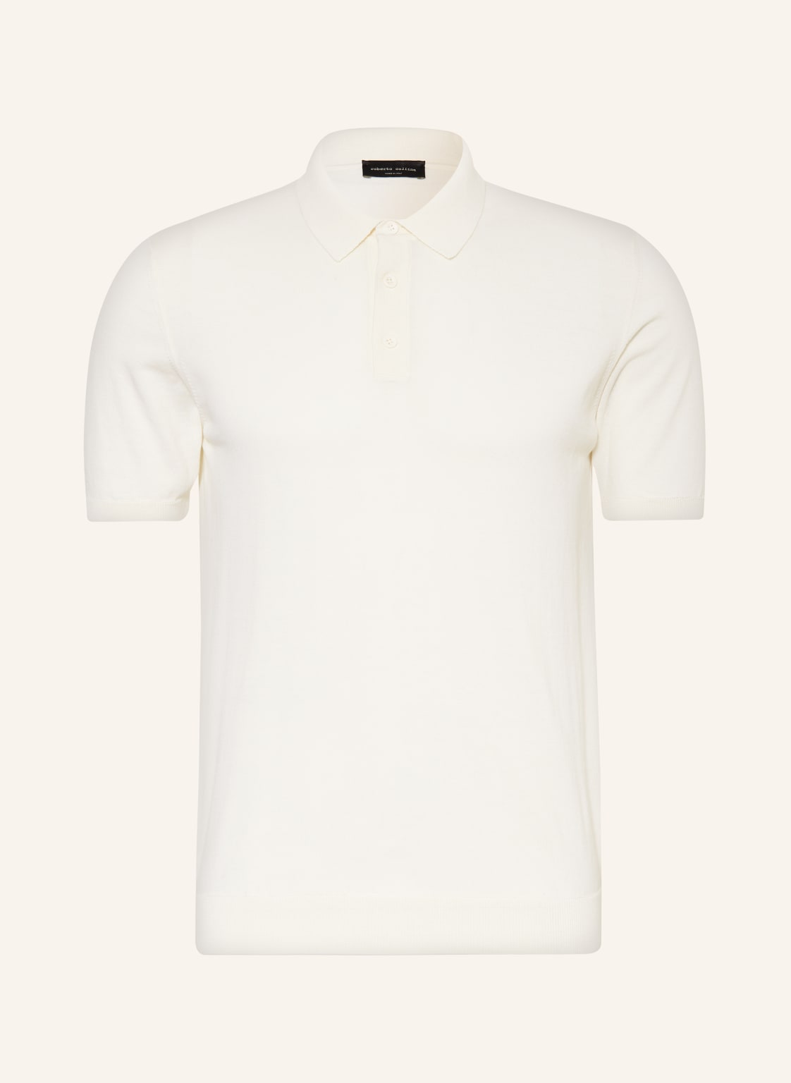 Roberto Collina Strick-Poloshirt weiss von roberto collina