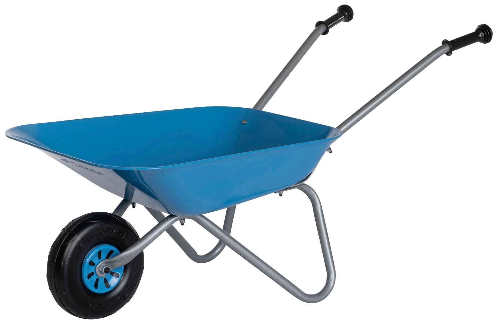 rolly toys® Schubkarre »rollyMetallschubkarre, silberfarben/blau«, für Kinder von rolly toys®