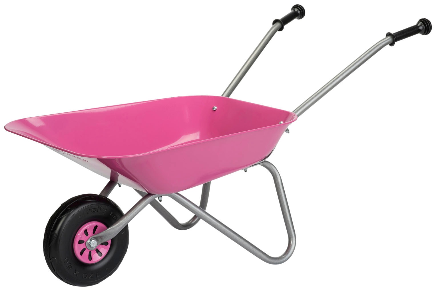 rolly toys® Schubkarre »rollyMetallschubkarre, silberfarben/pink«, für Kinder; Made in Europe von rolly toys®