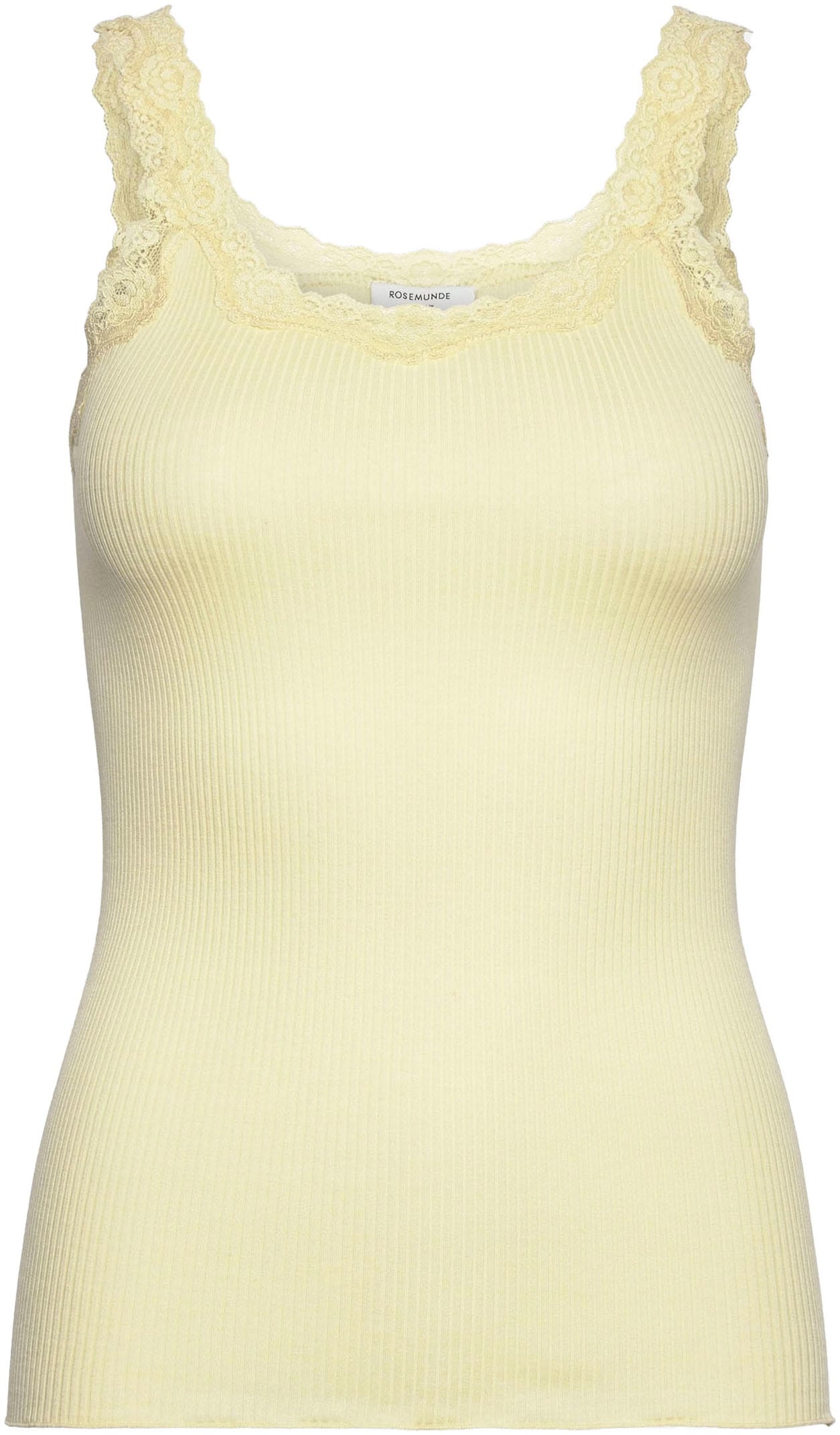 rosemunde Tanktop »Babette Silk Top«, wunderschöner, umgedrehter Vintage-Spitzenbesatz von rosemunde