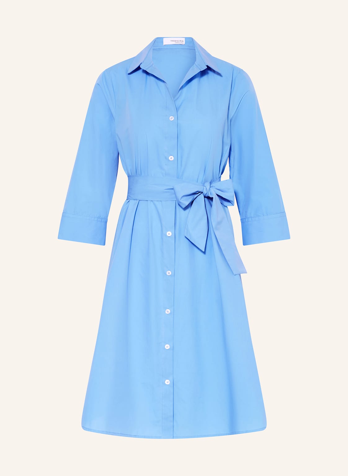 Rossana Diva Hemdblusenkleid Mit 3/4-Arm blau Rossana Diva Hemdblusenkleid Mit 3/4-Arm blau von rossana diva