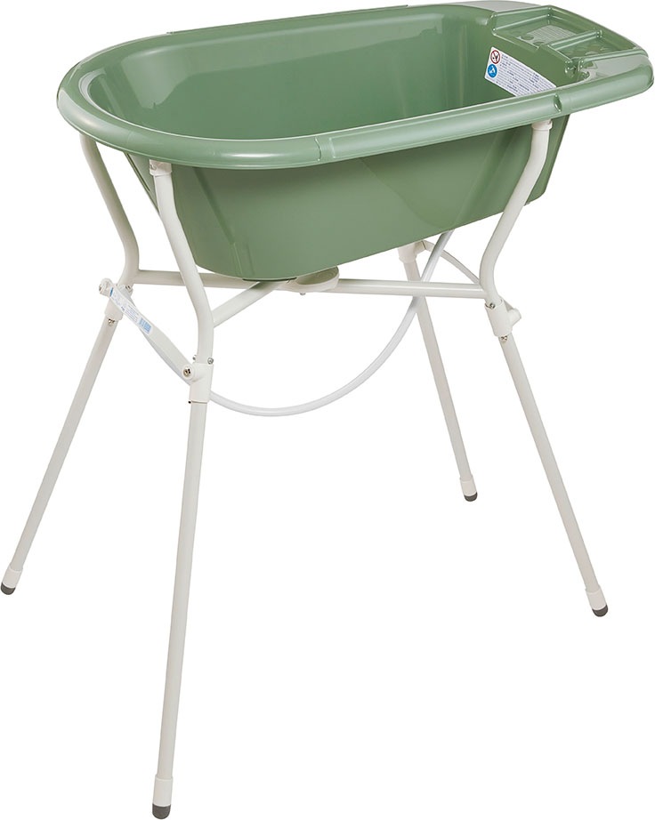 Rotho Babydesign Babybadewanne »Bella Bambina Badelösung, shale green«, (Set), Made in Europe von rotho babydesign