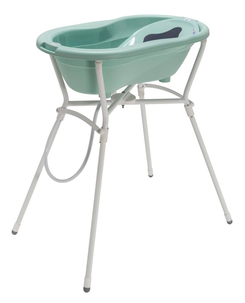 Rotho Babydesign Babybadewanne »Badelösung T0P mit Wannenständer«, (Set), Made in Germany von rotho babydesign