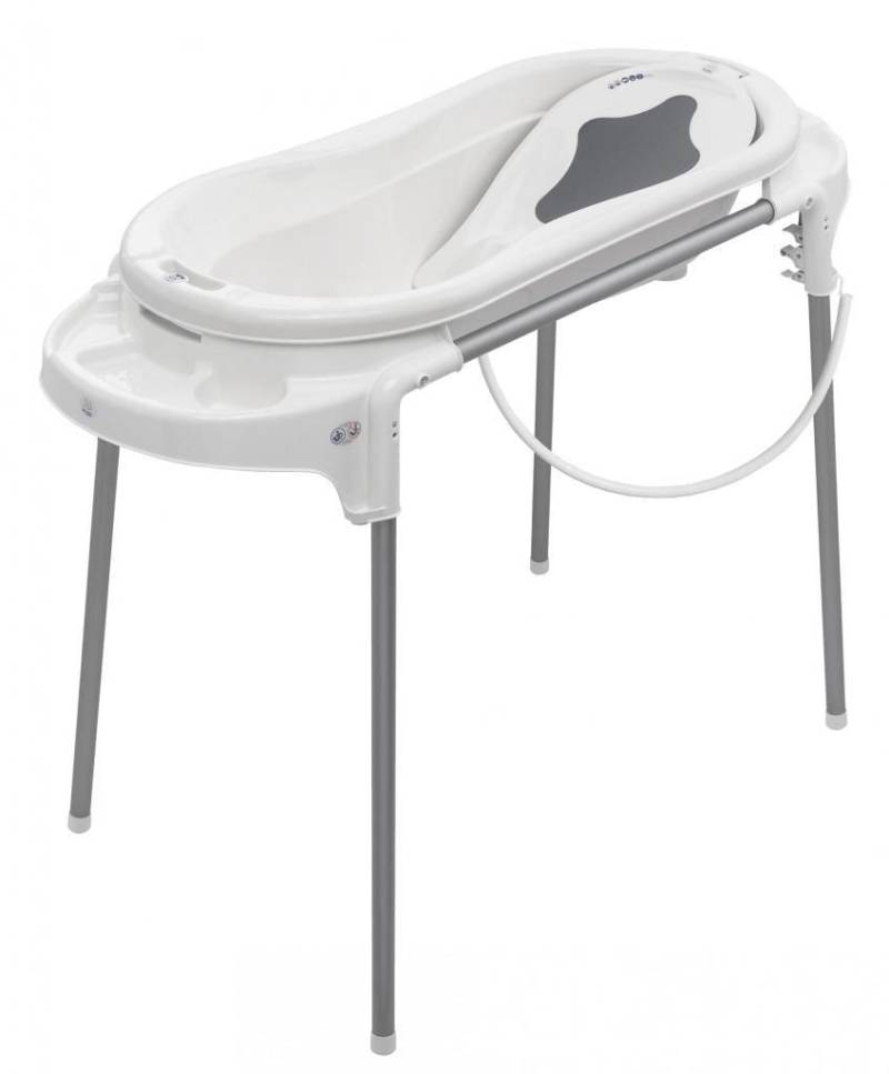 Rotho Babydesign Babybadewanne »TOPXtra Badestation, weiss«, auf dem Boden nutzbar; Made in Germany von rotho babydesign