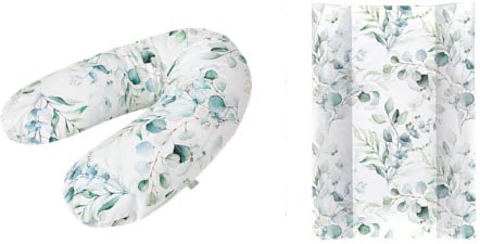 Rotho Babydesign Wickelauflage »Natural Leaves«, (Set, 2 tlg.), in Keilform; inklusive Stillkissen Multi; Made in Europe von rotho babydesign