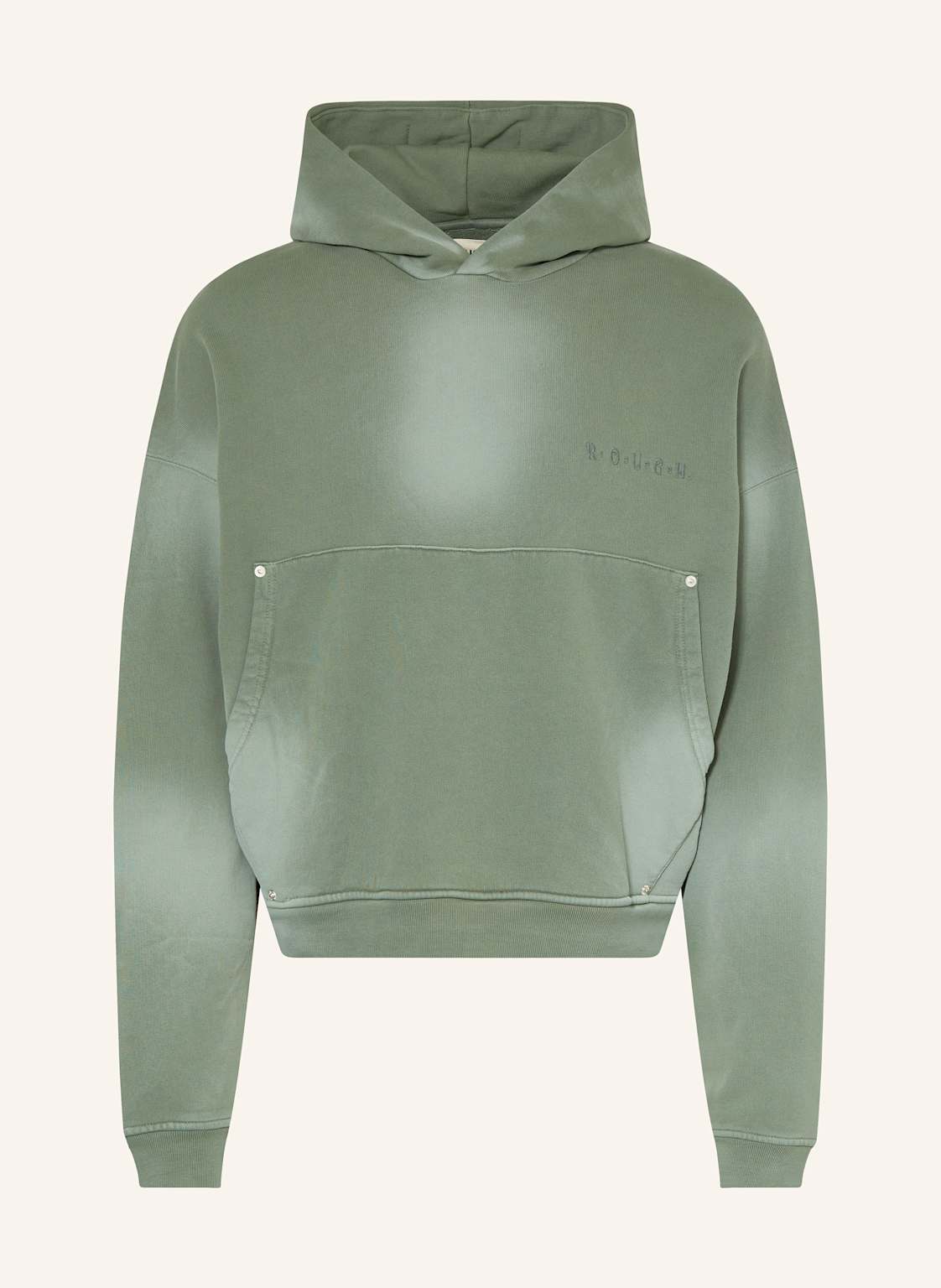 Rough. Hoodie Fig Leaf gruen von rough.