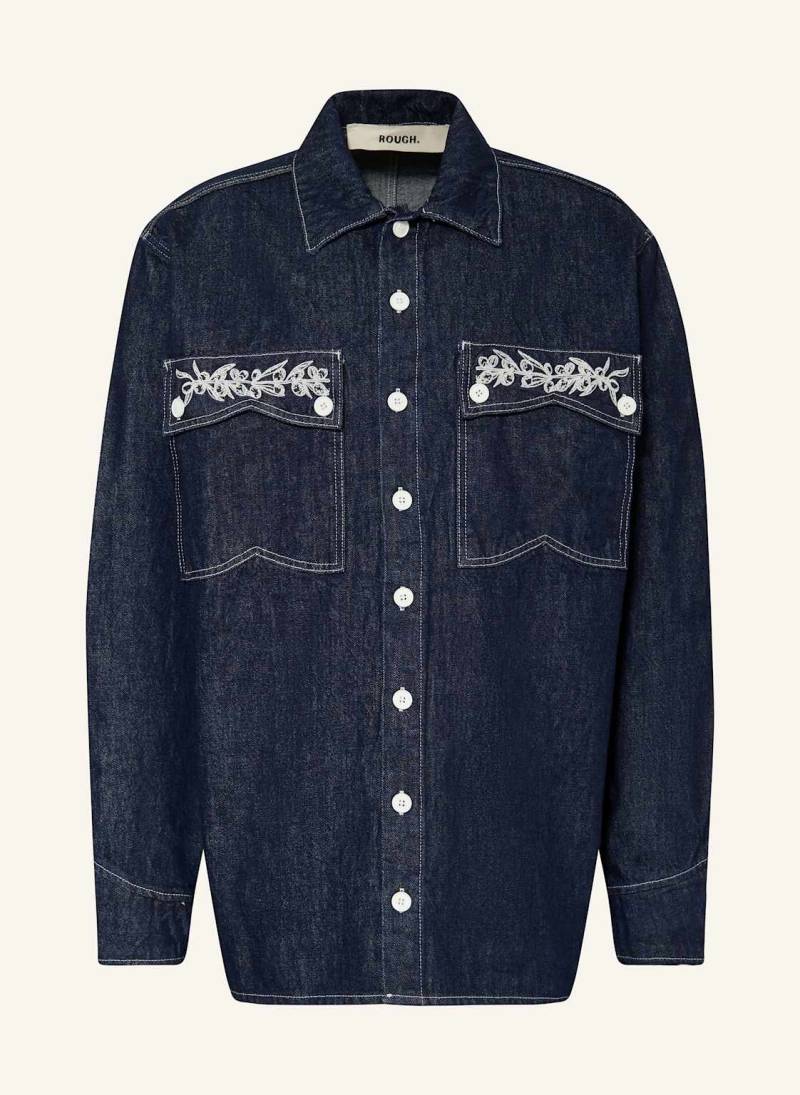 Rough. Jeans-Overshirt blau von rough.