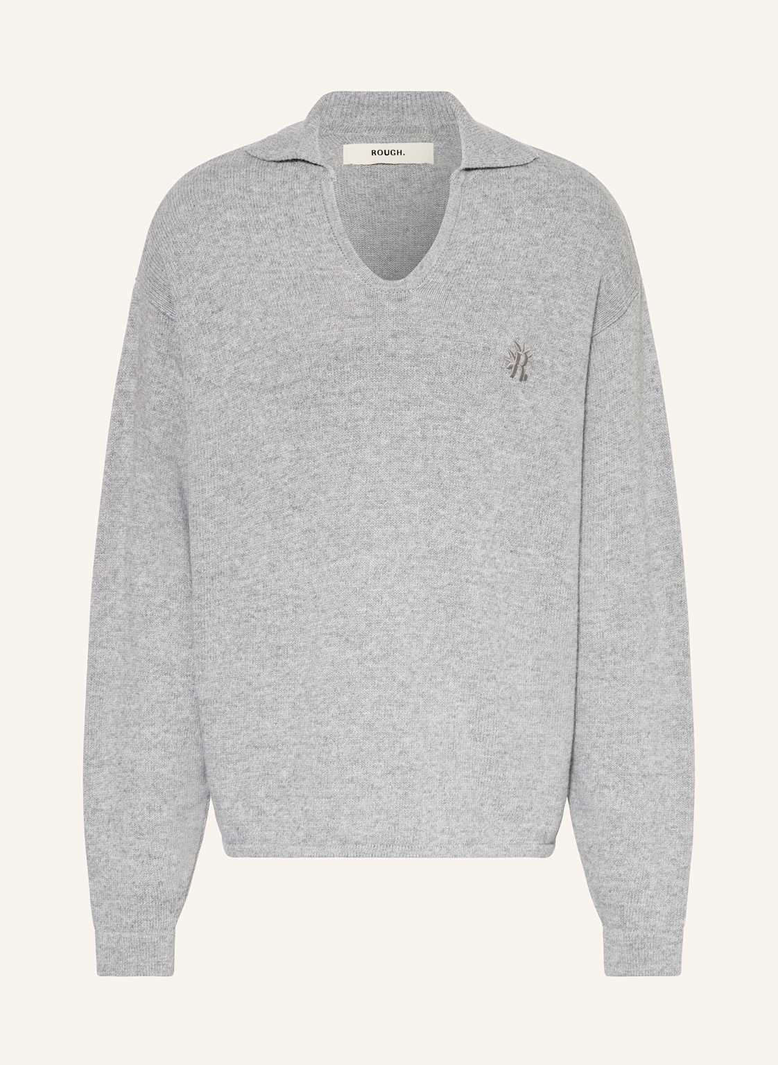 Rough. Strick-Poloshirt gruen Rough. Strick-Poloshirt gruen von rough.