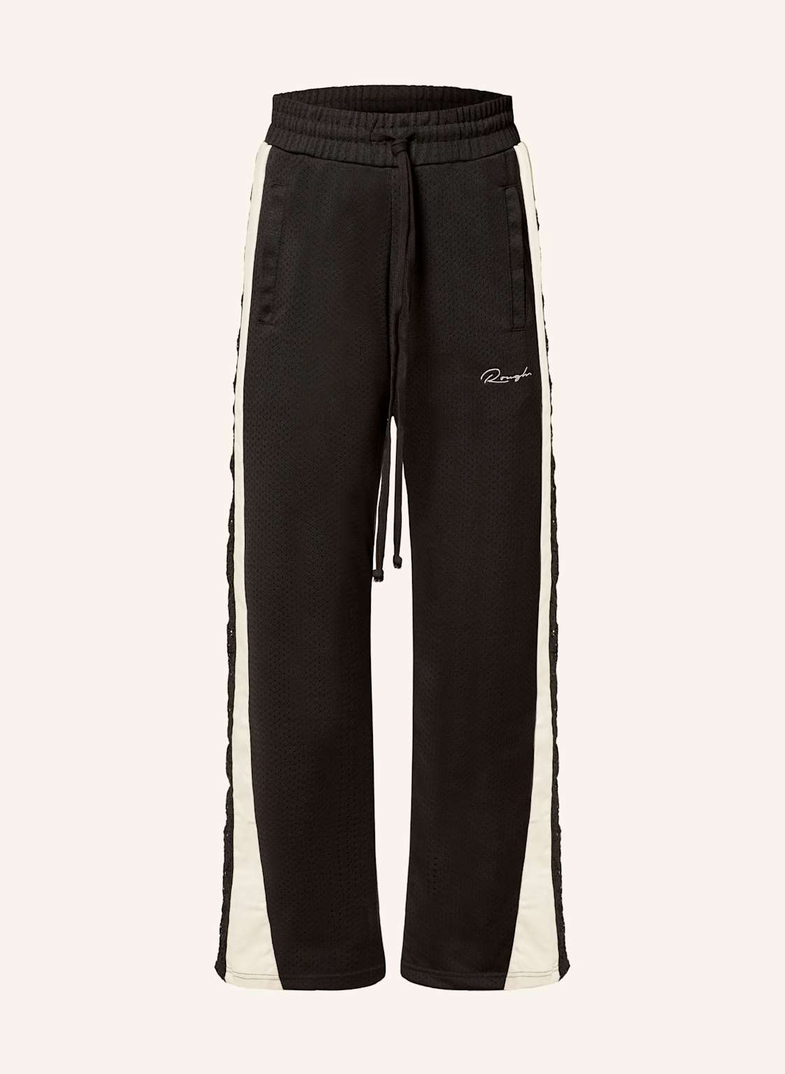 Rough. Track Pants Crest Mit Galonstreifen Und Spitze schwarz von rough.