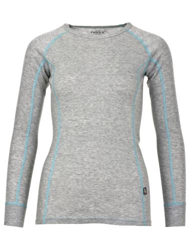 rukka Annick Damen langarm Shirt - grey mélange (Grösse: L) von rukka