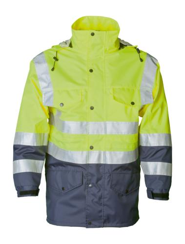 rukka Baltic Security Jacke EN ISO 20471 Kl. 3 - fluorescent lemon/ navy (Grösse: 3XL) von rukka