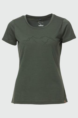 rukka Eske Merino Damen T-Shirt - ivy green (Grösse: 34) von rukka