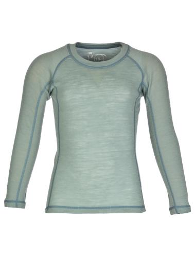 rukka Merlin Kinder langarm Shirt aus Merino Wolle - blue surf (Grösse: 116) von rukka