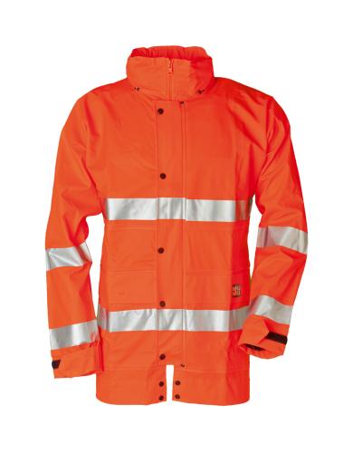 rukka R-Flex Regenjacke EN ISO 20471 Kl. 3 - fluorescent orange (Grösse: 3XL) von rukka