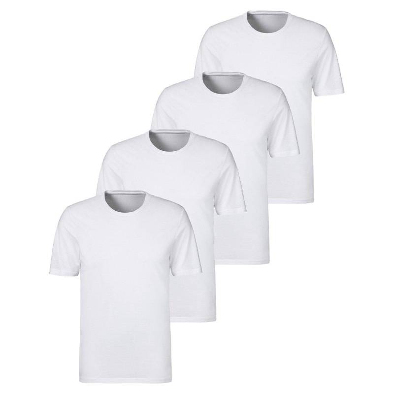 4er Pack Basic - Unterhemd Shirt Kurzarm Herren Weiss L von s. Oliver