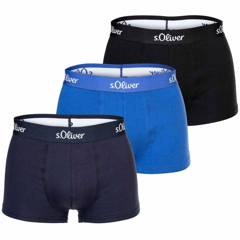 Boxershort 3er Pack Stretch Herren Blau L von s. Oliver