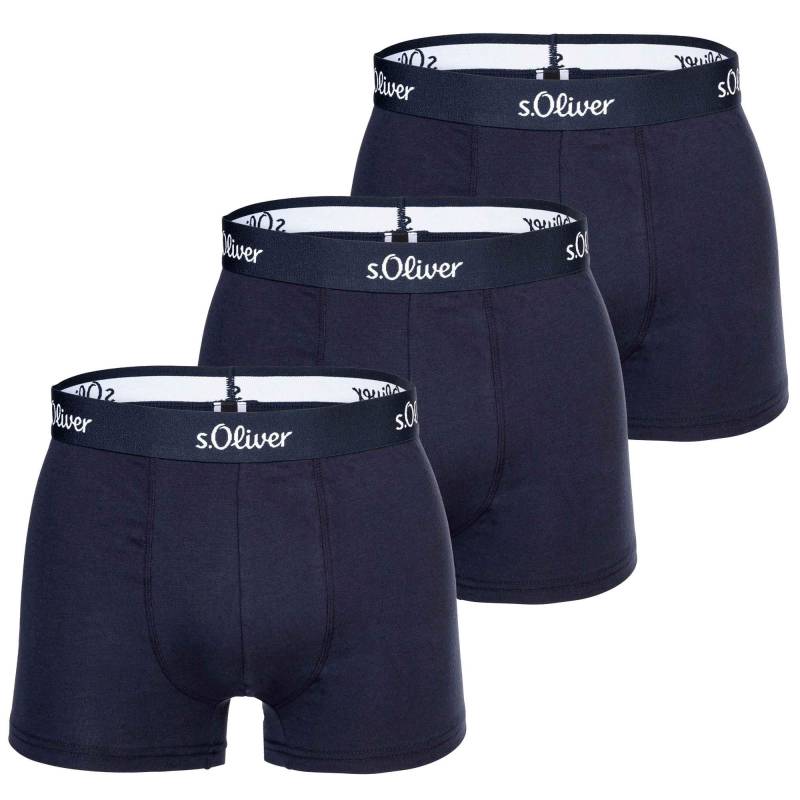 Boxershort 3er Pack Stretch Herren Marine L von s. Oliver