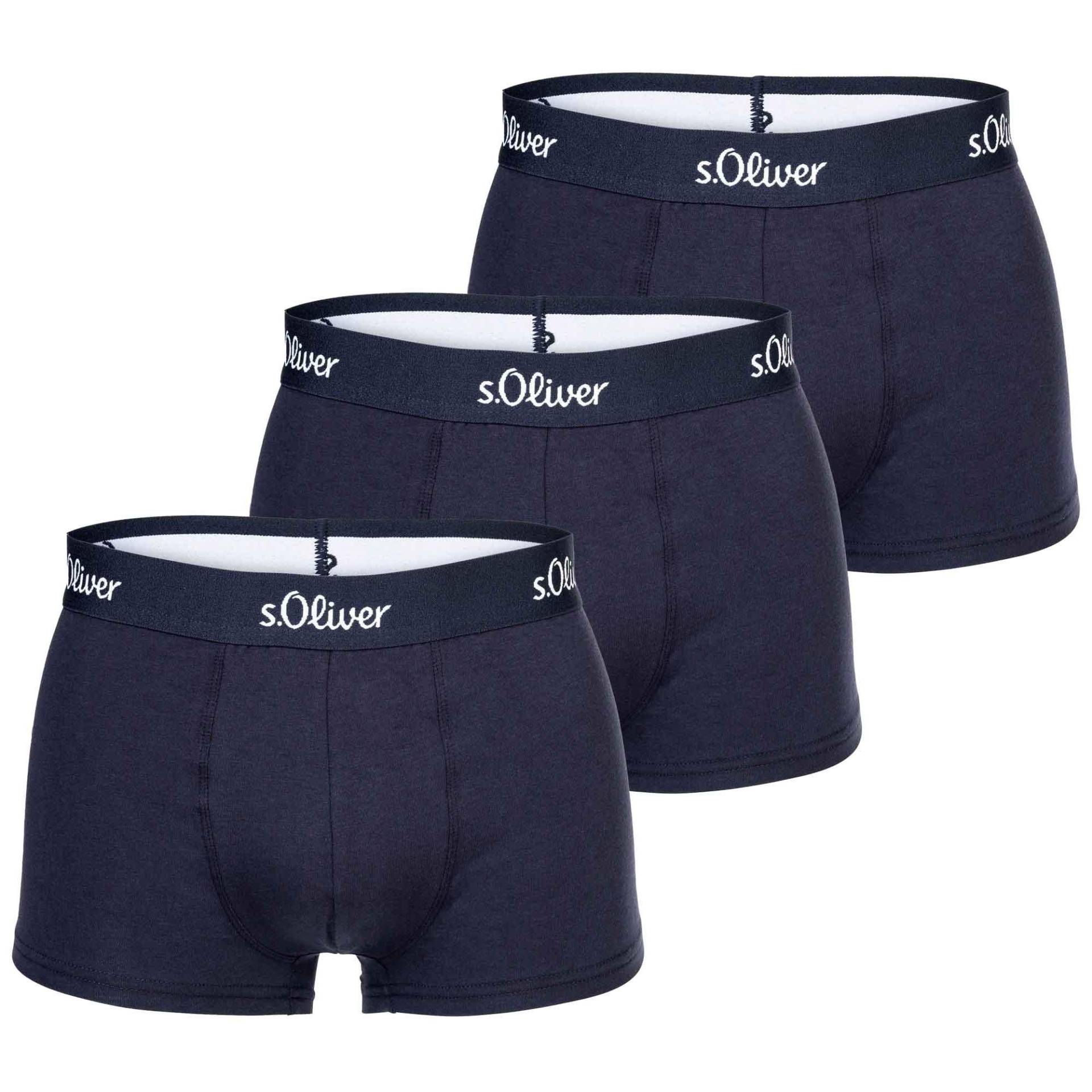 Boxershort 3er Pack Stretch Herren Marine L von s. Oliver