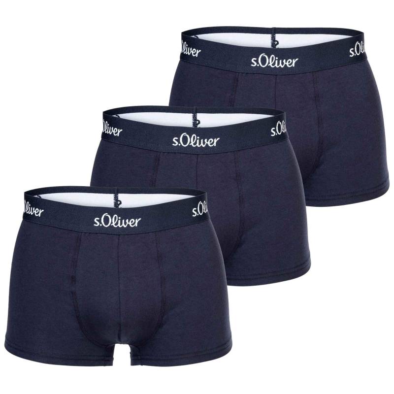 Boxershort 3er Pack Stretch Herren Marine L von s. Oliver