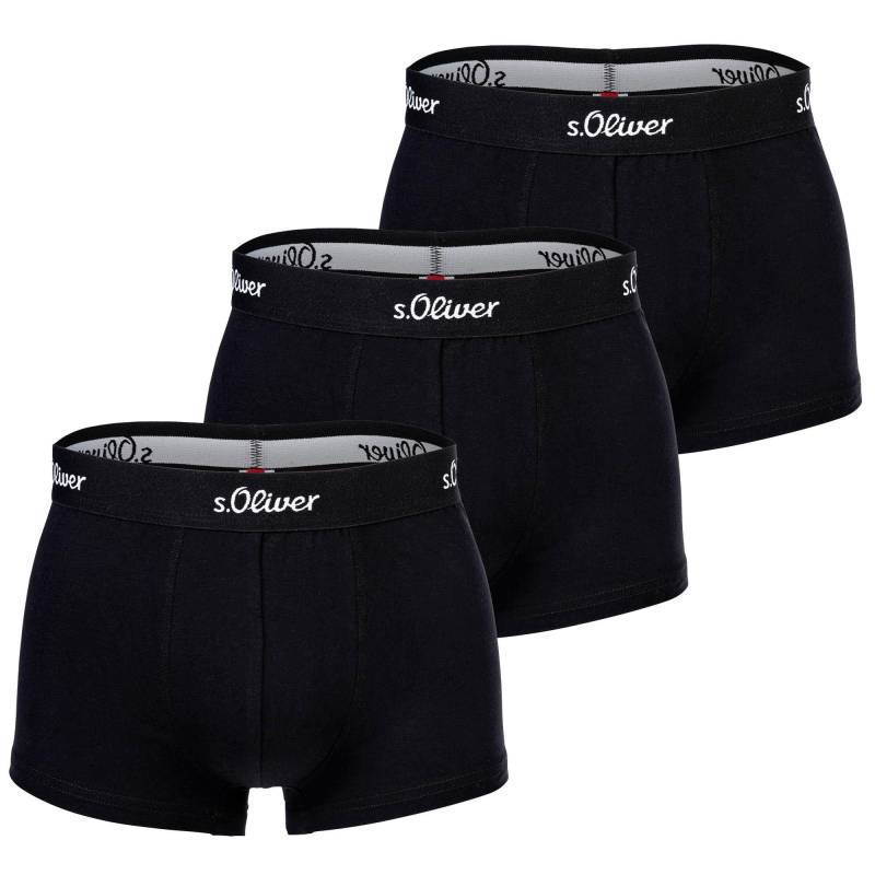 Boxershort 3er Pack Stretch Herren Schwarz L von s. Oliver