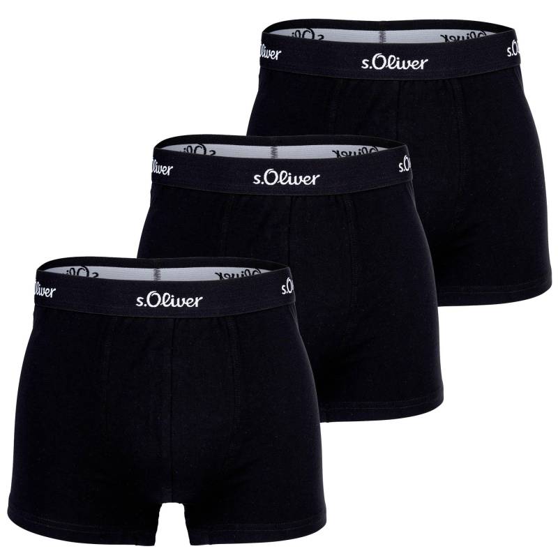 Boxershort 3er Pack Stretch Herren Schwarz L von s. Oliver