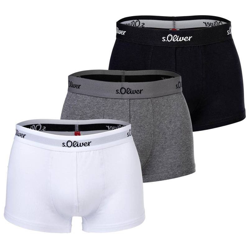 Boxershort 3er Pack Stretch Herren Taubengrau L von s. Oliver