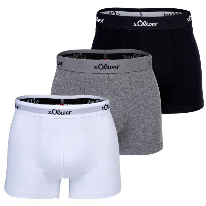 Boxershort 3er Pack Stretch Herren Taubengrau L von s. Oliver