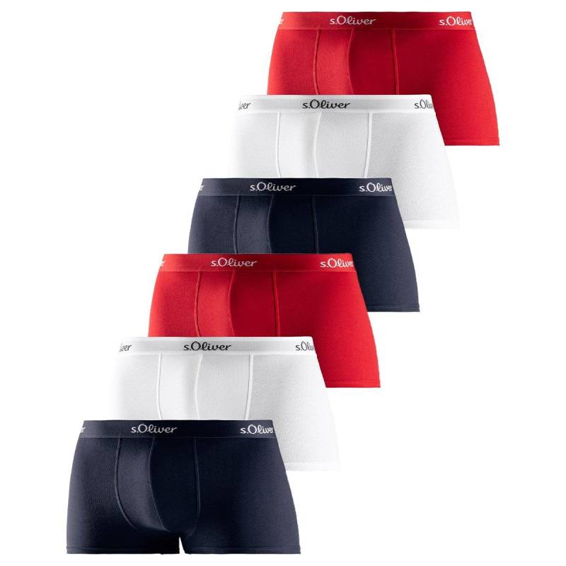 s. Oliver - 6er Pack Basic Retro Short / Pant, für Herren, Rot, Größe L von s. Oliver