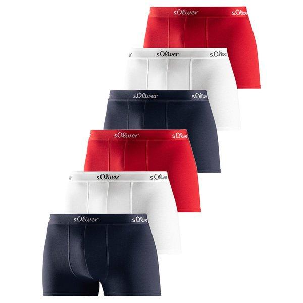 6er Pack Basic - Retro Short Pant Herren Rot L von s. Oliver