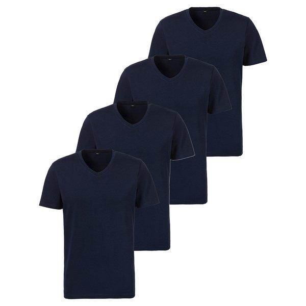 4er Pack Basic - Unterhemd Shirt Kurzarm Herren Marine L von s. Oliver