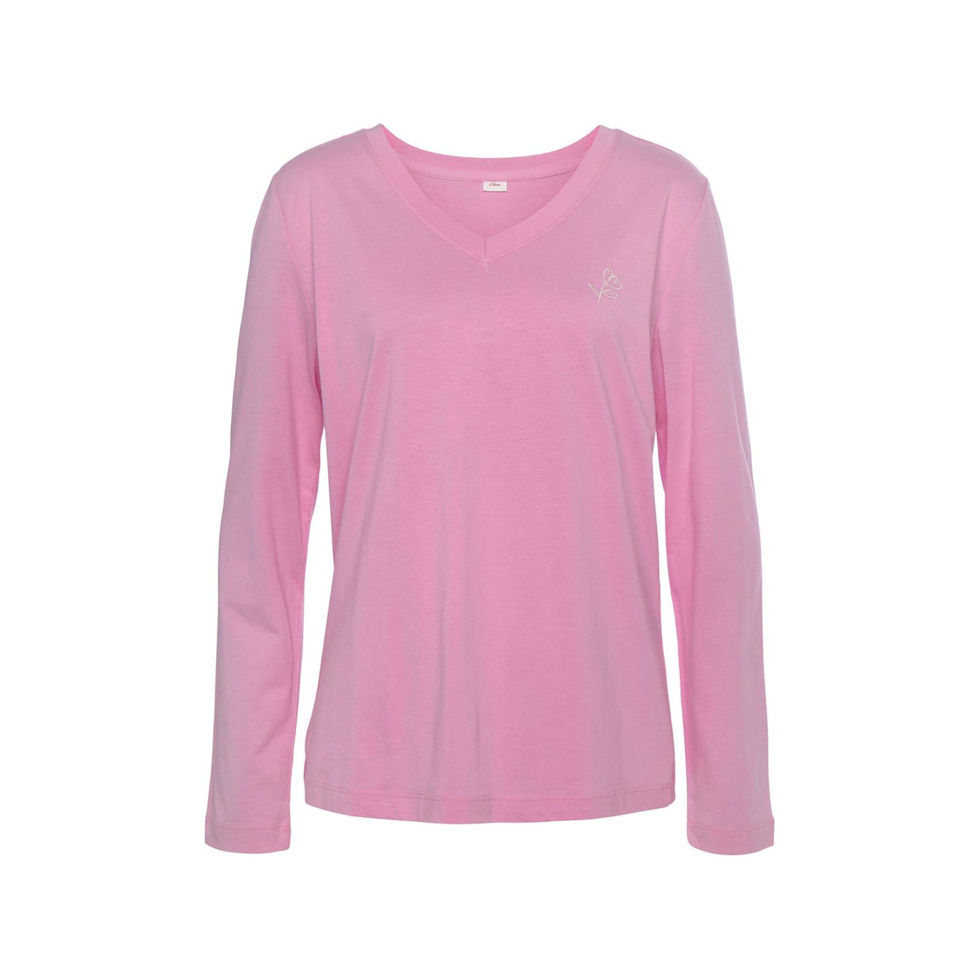 Pyjama Oberteil, Langarm Damen Pink 32-34 von s. Oliver