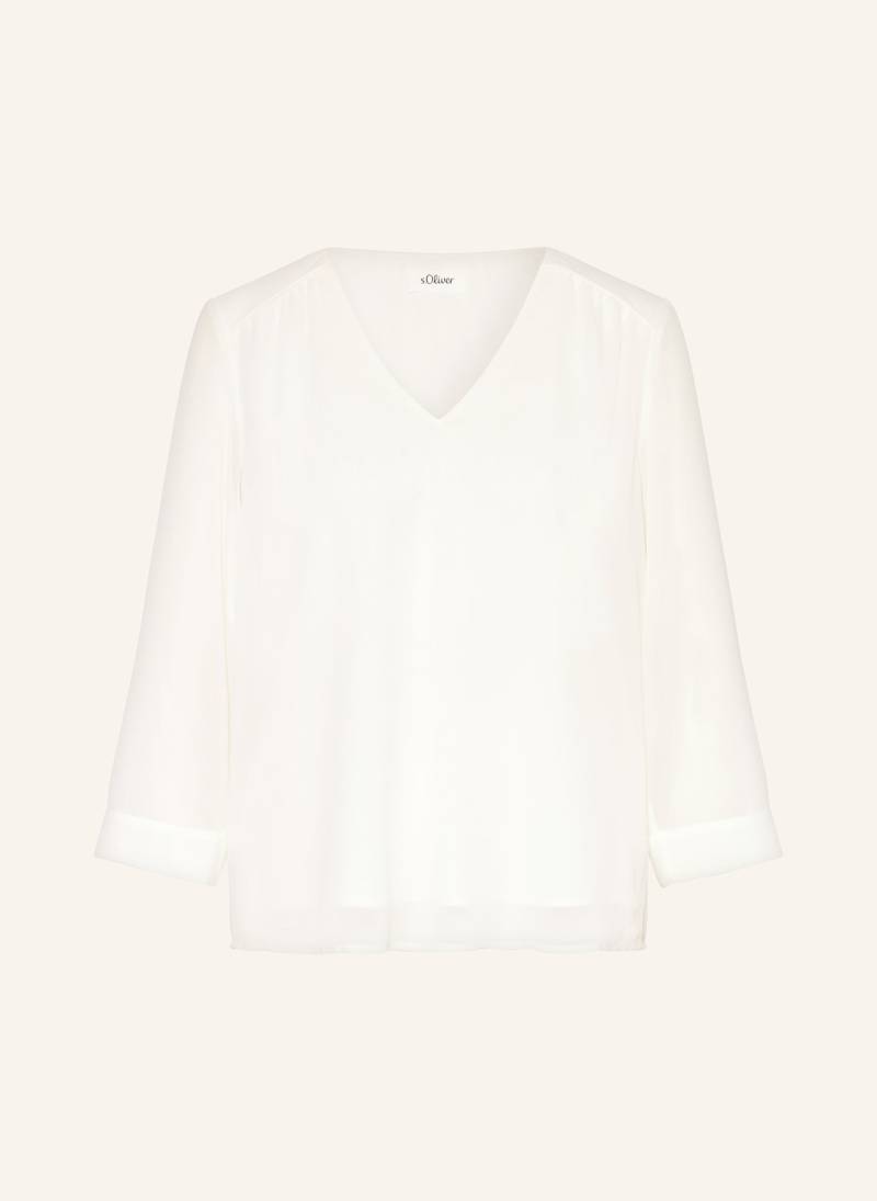 S.Oliver Black Label Blusenshirt Mit 3/4-Arm weiss von s.Oliver BLACK LABEL