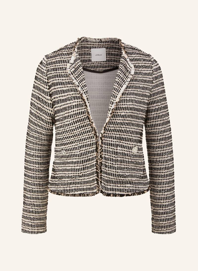 S.Oliver Black Label Bouclé-Jacke schwarz von s.Oliver BLACK LABEL