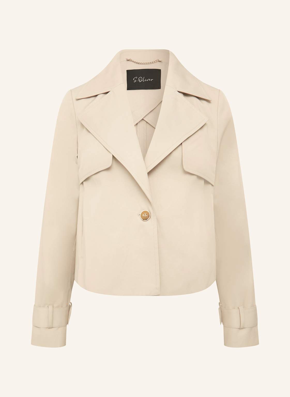 S.Oliver Black Label Cropped-Trenchcoat beige von s.Oliver BLACK LABEL