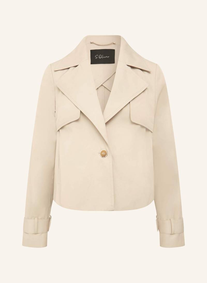 S.Oliver Black Label Cropped-Trenchcoat beige von s.Oliver BLACK LABEL