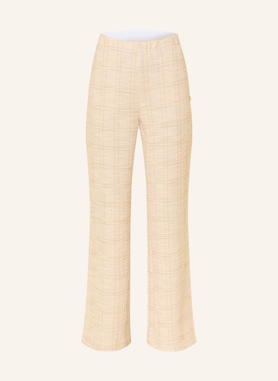 S.Oliver Black Label Marlenehose Aus Bouclé beige von s.Oliver BLACK LABEL