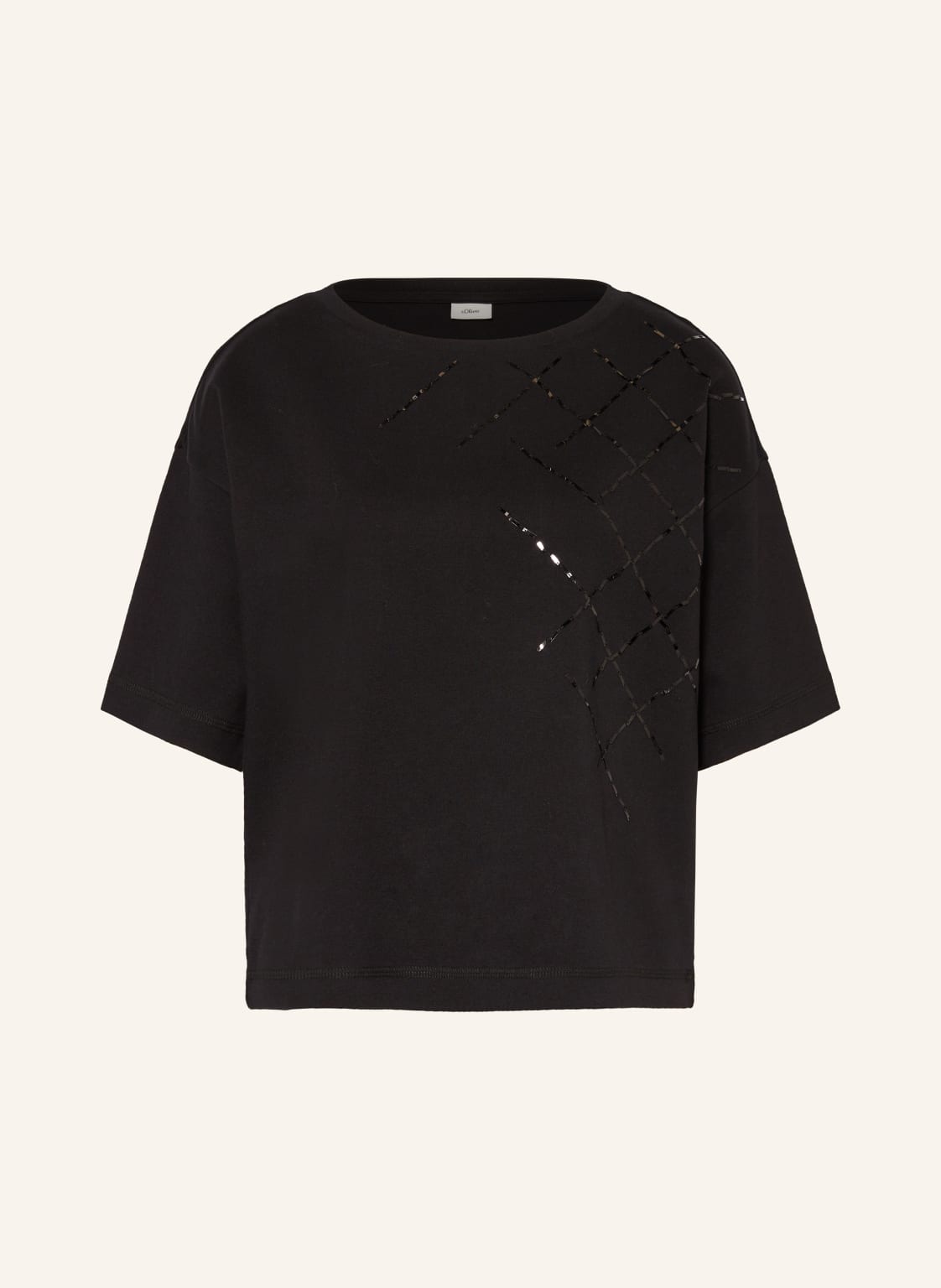 S.Oliver Black Label T-Shirt Mit Pailletten schwarz von s.Oliver BLACK LABEL