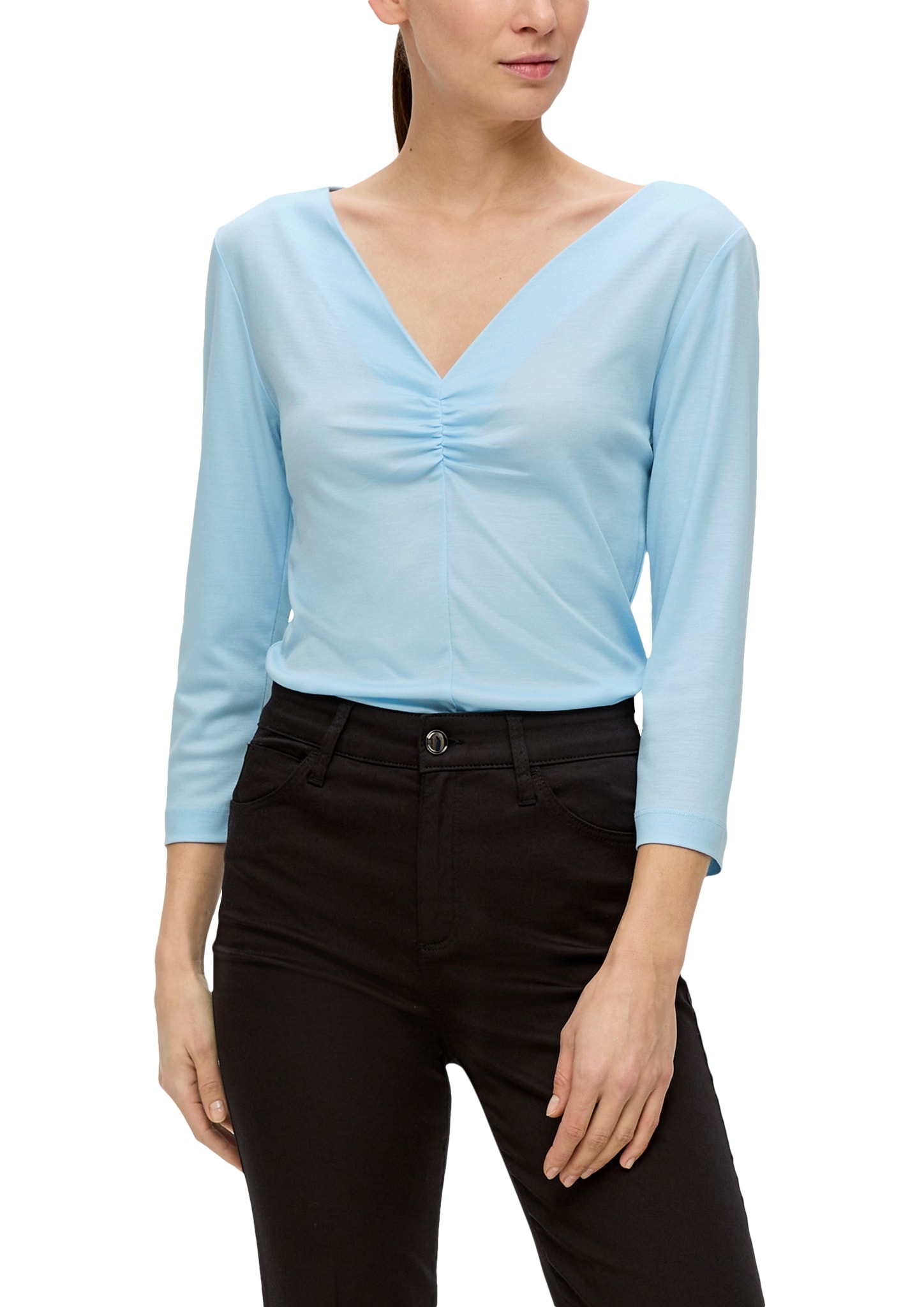 s.Oliver BLACK LABEL 3/4-Arm-Shirt, mit besonderem Naht-Design von s.Oliver BLACK LABEL