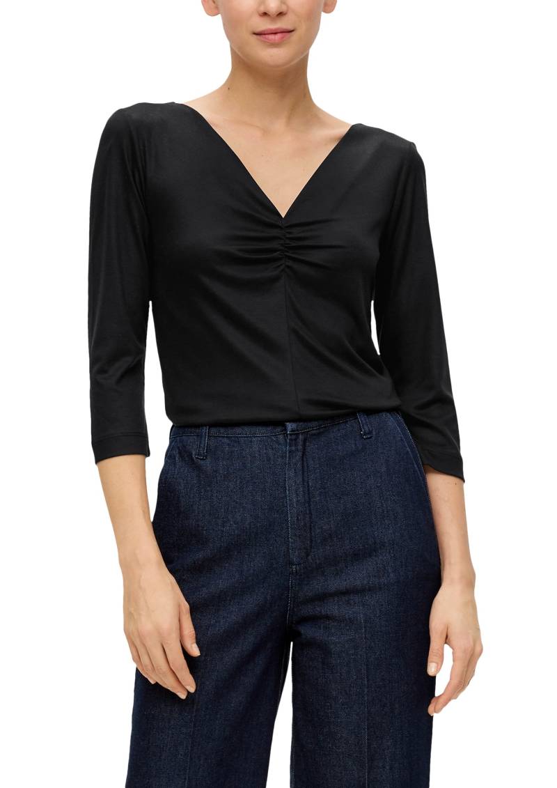 s.Oliver BLACK LABEL 3/4-Arm-Shirt, mit besonderem Naht-Design von s.Oliver BLACK LABEL