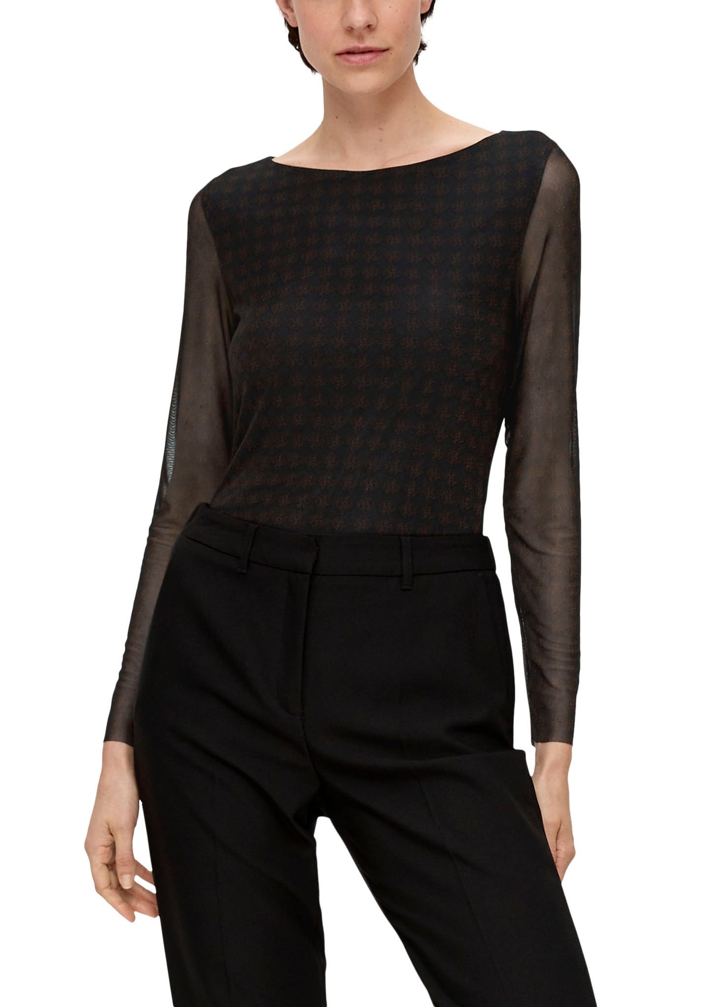 s.Oliver BLACK LABEL Longsleeve, mit Allover-Druck s.Oliver BLACK LABEL Longsleeve, mit Allover-Druck von s.Oliver BLACK LABEL